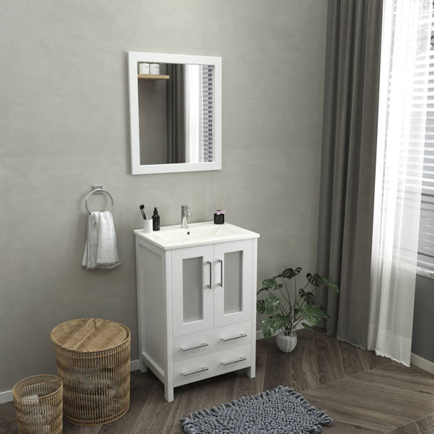 Wade Logan® Karson 35.8'' Free Standing Single Bathroom Vanity with